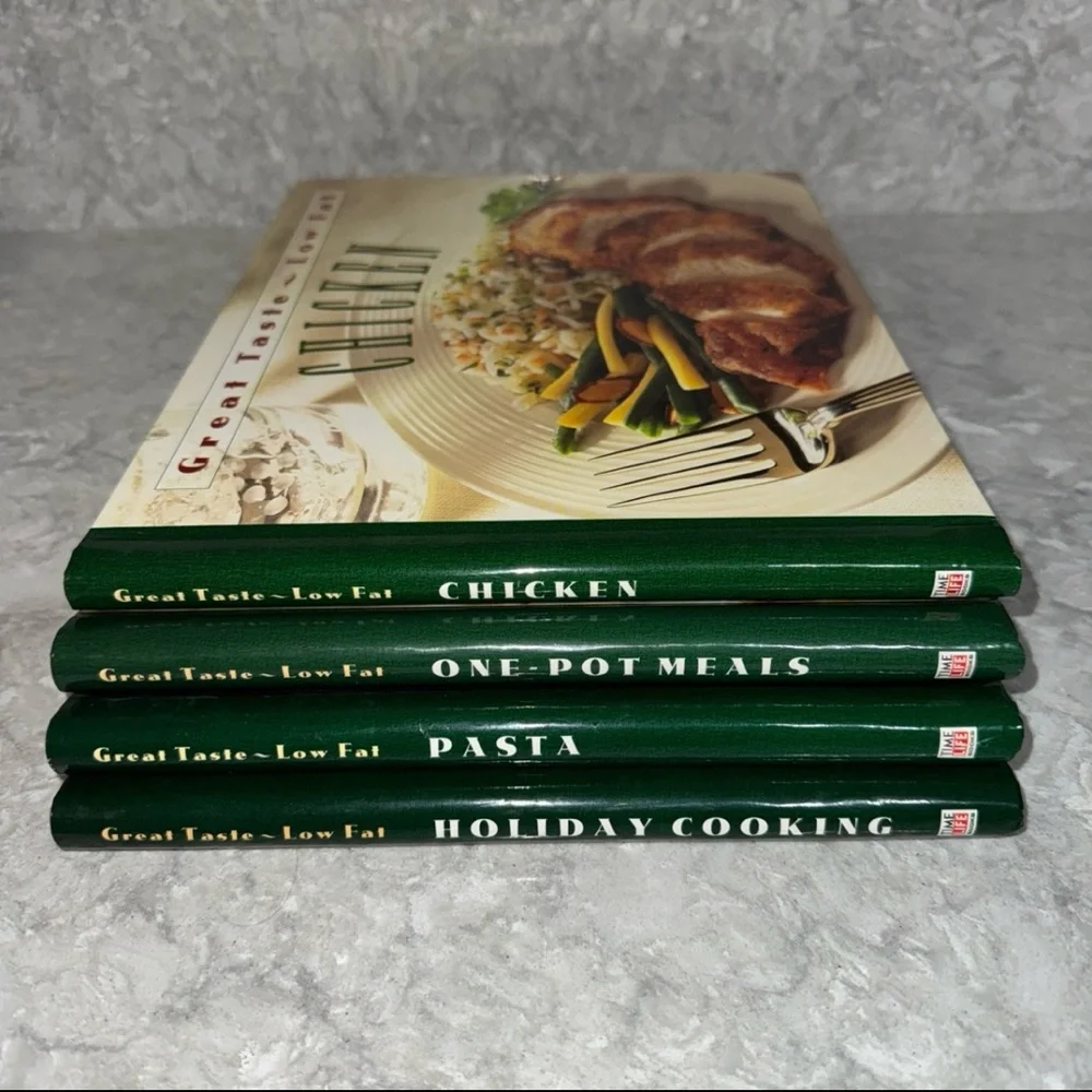 Time-Life Lot of Four “Great Taste-Low Fat” Spiral Cookbooks